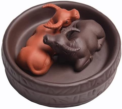 Xialon 9cm Tea Pet Ornaments Gado Purple Sand Tea Play Cerimônia de chá do Conjunto de chá Kung Fu