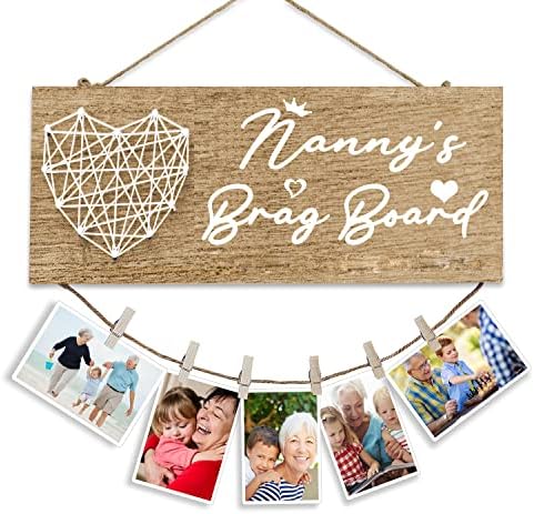 Uyayipk Nanny Brag Board Board Presentes da avó Picture Frame Gifts Gifts de aniversário da neta pendurando presentes da moldura