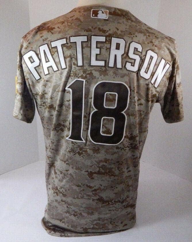 2011 San Diego Padres Eric Patterson 18 Jogo emitido Brown Camo Jersey 167 - Jogo usada MLB Jerseys