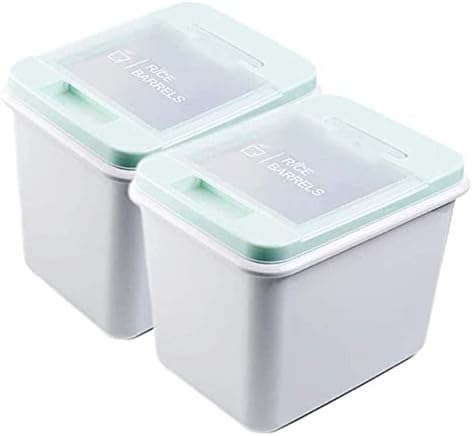 Caixa de arroz com caixa de grãos Contêiner de armazenamento de cozinha selada balde de arroz empurrar arroz de armazenamento de armazenamento balde de farinha doméstica com cilindro de arroz com tampa