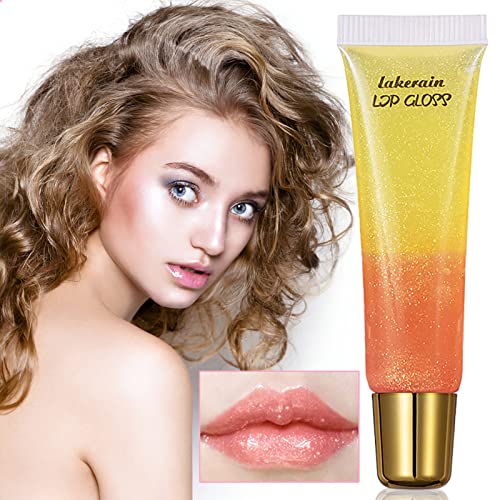 Light Up Lip Gloss por brilho Easy Easy Two Lip hidratante Fade Colors Water Cores Lip Makeup Glitter Glitter Pacote para lábio 15 ml Prova de brilho Não há muito hidratante limpar a barra de lábios