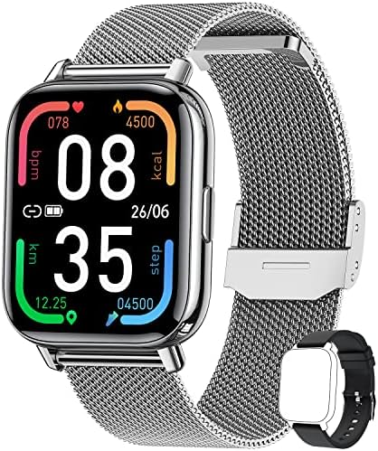 Relógio inteligente para homens fitness: Android smartwatch com tela de 1,65 Tela toque RESPOSTA DE RESPOSTA ÁGUA