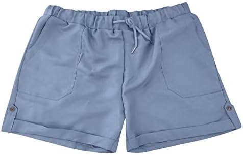 Pijamas de miashui para shorts femininos com túnica de cor de tração na cintura confortável short elástico sólido calças curtas