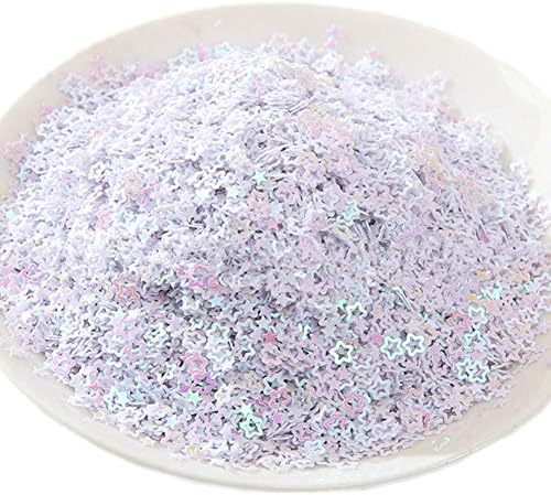 100g Glitter Hollow Star Confetti lantejas planas paillettes de PVC para cartas de embelezamento de scrap.