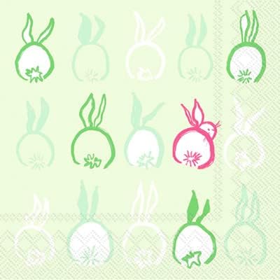 Pacote Internacional de Boston de 2 Spring Bunny com temas de guardanapos, caudas e desfile