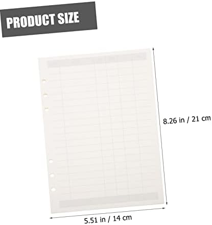 Operitacx Binder Kraft Paper Notebook A5 Aumente A6 Braincos de Papel Papol Livro de Folhas Lonas Papol de Folhas Lonas A5 Papel Smooth