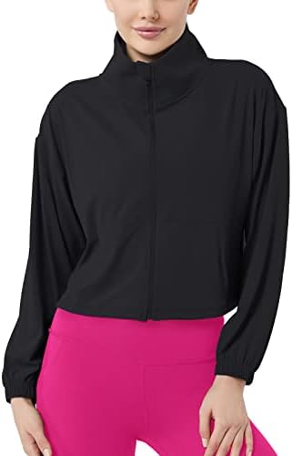 Altiland Feminino Athletic Running Yoga Gym Zip Up Jackets Cropped Jacket