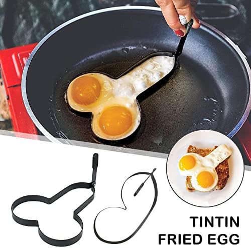 Frita de ovo tsugar, ferramenta engraçada de cozinha de panqueca de ovo, anéis de ovo frito, moldes de anéis de ovo, ferramenta de