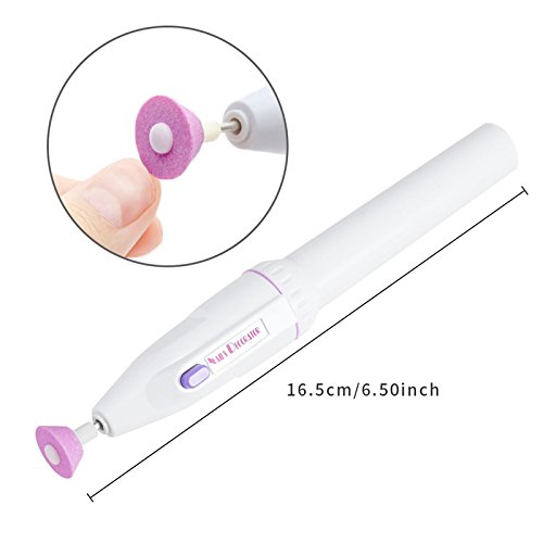 Profissional Mini Electric Manicure & Pedicure Nail File Conjunto de 5 em 1 Salon Shaper Kit Brill, tampão, polir, Shiner, Shaper