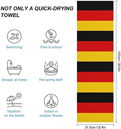 Bandeira da Alemanha Toalhas rápidas de toalhas secas