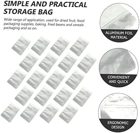 Hanabass 50pcs de embalagem de embalagens de embalagem recipiente de café de vidro de vidro bolsas de armazenamento com zíper transparente