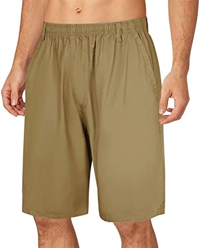 Little L Mens Botão de cor sólida Plus Tamanho casual Todos os shorts calças de carga da moda com calças de trabalho masculinas