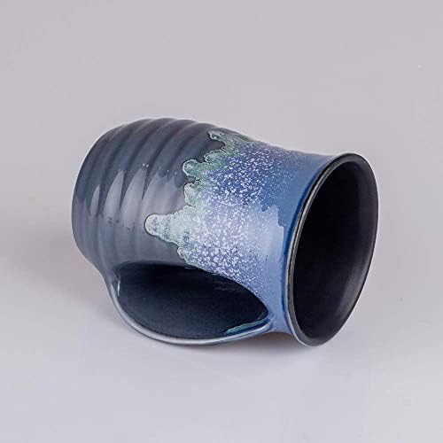 Oojdzoo Hand mais quente caneca de caneca cerâmica -16 onça Grente de caneca de aquecimento de mão de cerâmica grande para o Natal Grey