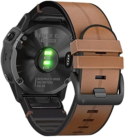 Ultvi Quickfit Watch Strap for Garmin Fenix ​​7 7x 6 6x Pro 5x 5 mais 3HR 935 945 S60 Silicone de couro genuíno Relógio inteligente 22 26mm pulseira