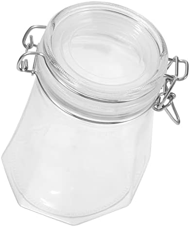Luxshiny Glass Jar frascos de vidro com tampas de recipientes de doces com tampas recipientes de alimentos jarra de vidro jarra