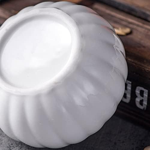 Tigela de abóbora artificial-Justdolife Branca tigela de abóbora Ornamento Recipiente de cerâmica Pumpkin Candy Snack Snack Decorative