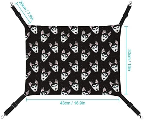 CAT Hammock Cartoon Husky Cat Bed Cage Janela Holding Salping Space Salvando para pequenos animais de estimação 16,9 x13