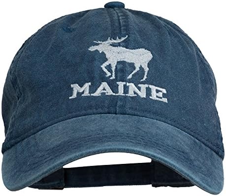 E4hats.com Maine State Moose Bordado Bandeado Tingido