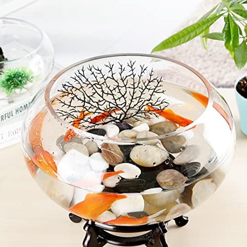 Zerodeko 2pcs vidro peixe tigelas redondo aquário transparente peixe guardião de peixes peixe tanque de peixe dourado pane