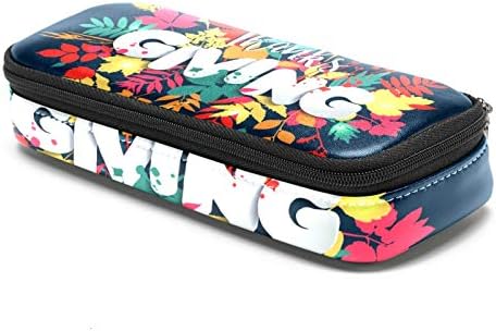 Estilo de outono para bolsa de caneta de lápis de couro de outono com bolsa de artigos de papelaria dupla com zíper para escritório de trabalho escolar meninos meninas meninas