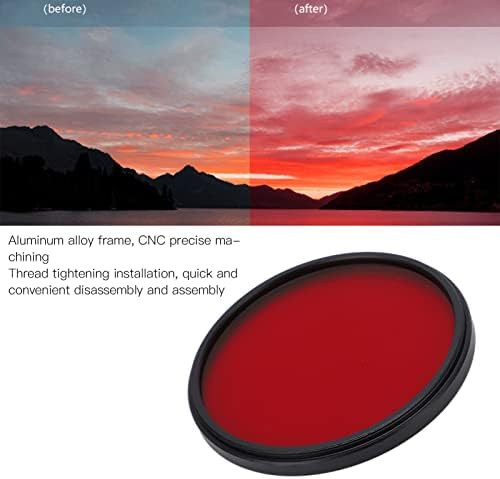 01 02 015 Filtro vermelho completo, câmera rosqueada Nano de riscos de filtro vermelho revestido para disparar