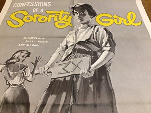 Pôster de filme vintage da Sorority Girl, Bad Girl With Paddle, 1957, Susan Cabot, Dick Miller