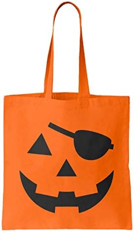 Face de abóbora preta - Halloween Jack O Lanterna Reutilizável Bagada de Mercearia