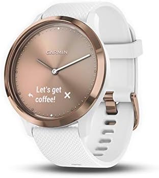 Garmin Vivomove HR, smartwatch híbrido para homens e mulheres, branco/ouro rosa