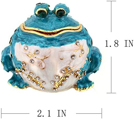 Yu Fenn Feng Hinged Frog Tinket Jewelry caixa