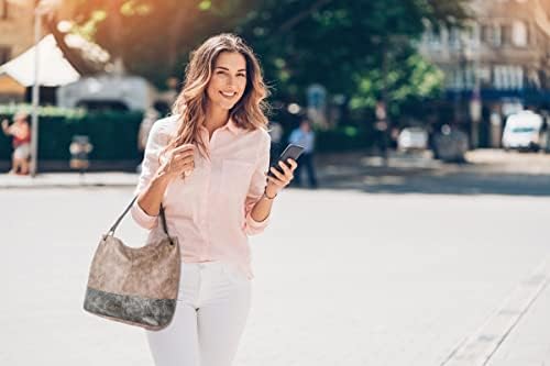 Bolsas de ombro Montana West Hobo para mulheres veganas de couro veganas com zíper com zíper