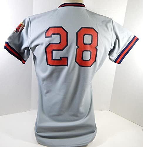 1986 Salem Angels 28 Game usou Grey Jersey 44 DP24243 - Jerseys de MLB usados ​​no jogo