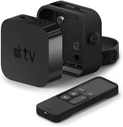 Elago Apple TV Multi Mount Bundle com R1 Apple Siri Remote Case - Pacote de proteção, compatível com todas as Apple TVs - exceto