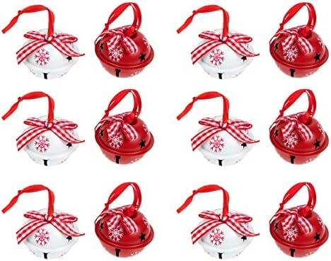 ABOOFAN Nativity Decor 12pcs Decoração de árvore de natal pingente de pingente de ferro Bell Ornament Decoração de casa Ornamento de Santaur