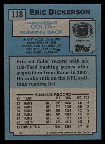 1988 TOPPS 118 ERIC DICKERSONAPOLIS COLTS NM/MT COLTS SMU