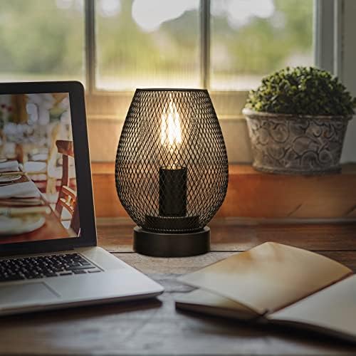 DWTB Industrial Touch Control Table Lamp, lâmpada de cabeceira com toque de 3 vias Lâmpada de mesa de cabeceira de cabana de