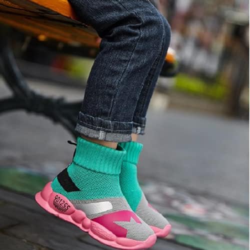 Wzhkids Unisisex Kids Sports Socks Shoes com lã alinhados para o inverno