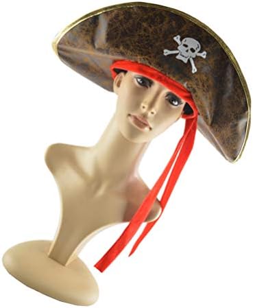 Nuobesty pirata hat skull pirata capitão Cap pirata pirate hair acessórios de capitão acessórios para festas piratas