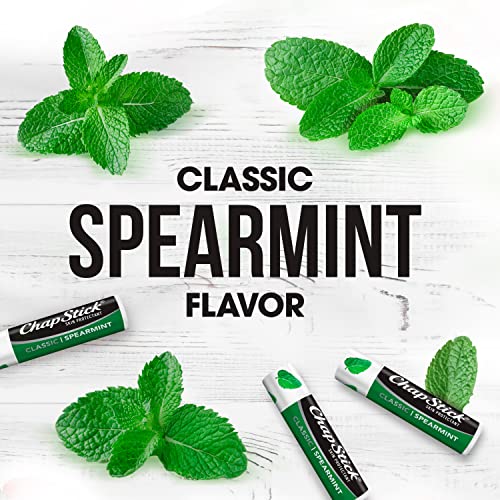 Chapstick Classic Spearmint Lip Balm Tubes, Spearmint Chapstick para Cuidado Lip, Presente do Dia dos Pais - 0,15 oz