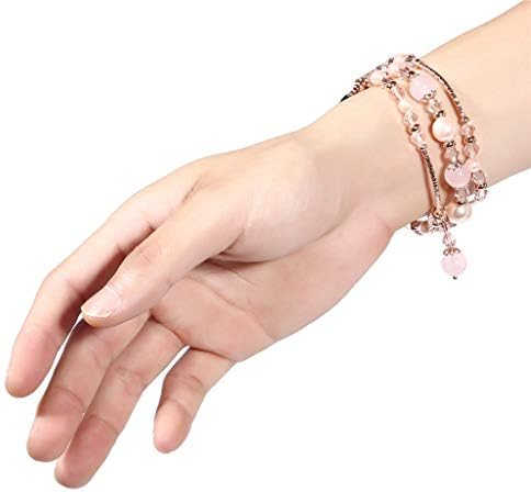 Folou Band Compatível com Fitbit Versa 2, pulseira de jóias com miçangas elásticas pérolas girls de pulseira de luxo