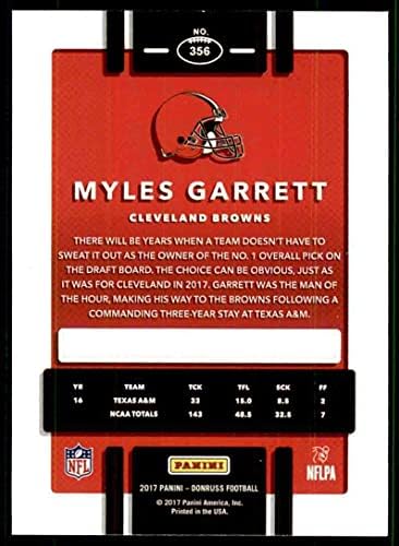 2017 Donruss 356 Myles Garrett Cleveland Browns Rookie Football Card