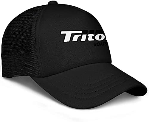 Chapéu de caminhoneiro masculino de Pupkitten Triton-Boats-LOGO-PAI HAT CHAP