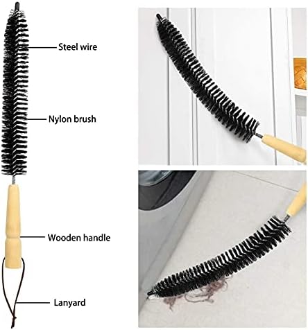 Ningmengfeng 1 Defina o limpador de ventilação, flexível 9/18 hastes flexíveis Kit de limpeza de dutos seco Brush de varredura