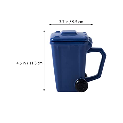 Operitacx Coffee Caneca Expresso Copo Espresso Reciclagem Caneca de Lixo Lixo Lixeira Lixeira Discurso de Cerâmica Blue pode beber