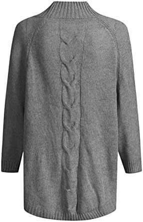 Sweater de gola alta feminino Moda de cor sólida mangas compridas Waffle casual malha smock knitwear tops