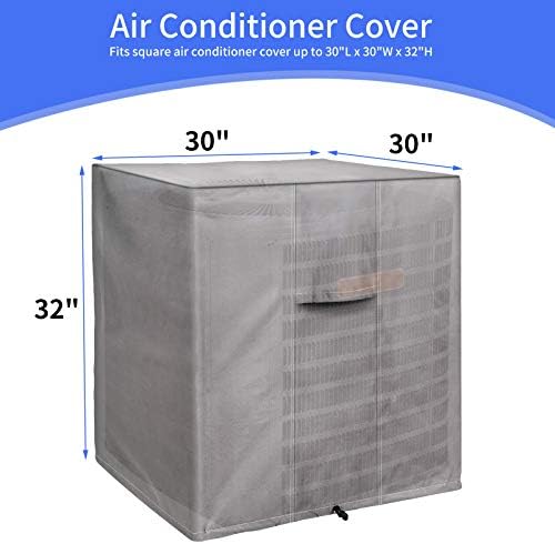 Capas de ar condicionado do Homydom para unidades externas se encaixa em até 30 x30 x32 unidade de inverno completa