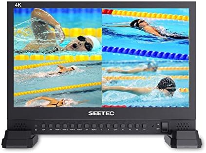 Seetec 15.6 4K156-9HSD Monitor de transmissão com IPS UHD 3840X2160 4XHDMI Quad Display Split 3G SDI VGA DVI para Evento