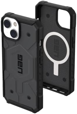 Urban Armour Gear Uag projetado para iPhone 14 case Silver 6.1 Pathfinder embutido ímã compatível com magsafe carregamento slim slim