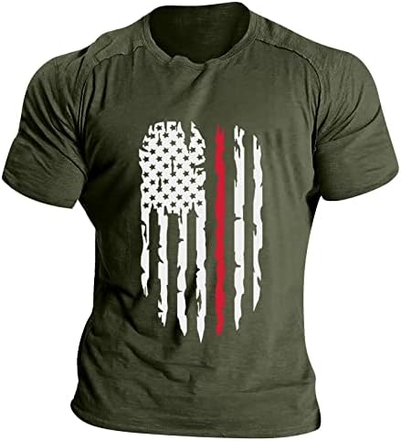 Ruiruilico masculino de Ruiruilico Camisetas Patrióticas America Summer Summer Casual Mangas curtas o pescoço Relax Fit Graphic Prints