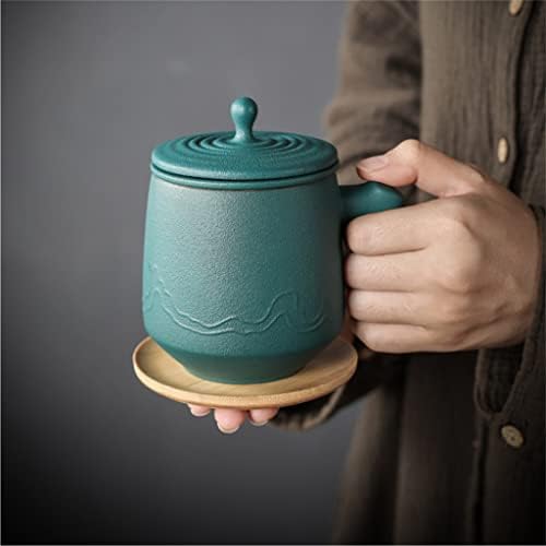 N/A caneca de cerâmica com tampa de filtro de filtro de escritório Separação de chá Copo de grande capacidade Copo de chá Presente