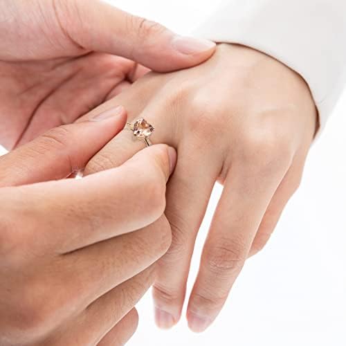 Anel de noivado para mulheres elegantes anéis de casamento promessa de moda anéis de coração formato de coração cúbico